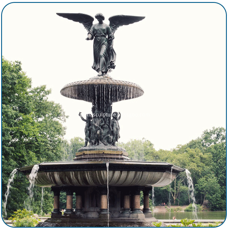 Bronze Angel Water Fountain