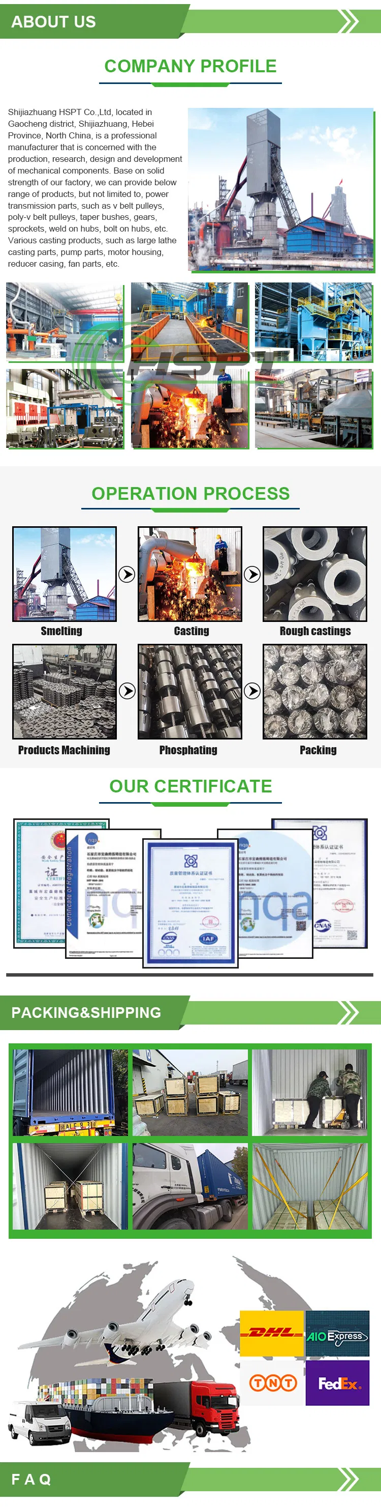 Hspt Supply Good Quality Great Wear-Resistant Taper Lock Bushing 1008 1108 1210 4545 5050 Types Taper Bush