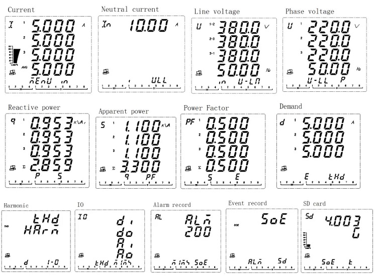 sd card panel mount analyzer energy meter