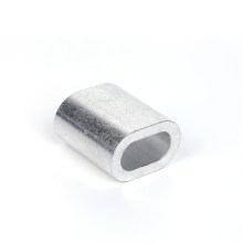 Aluminum oval sleeve joints for wire ropes