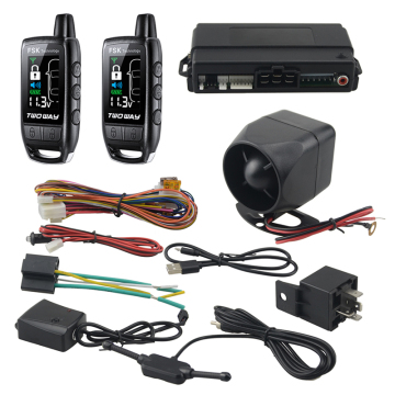 EASYGUARD EC206 Two Way Car Alarm System with LCD Pager Display & Shock Sensor