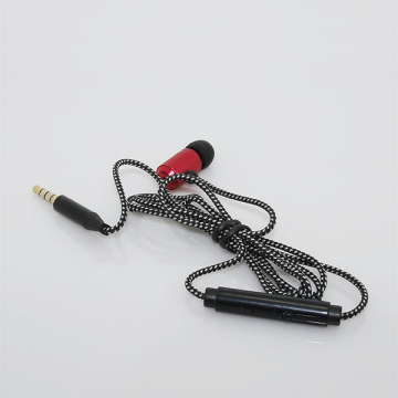 One Side Headset Ear Cushions with Cotton Braided Earphone Cable
