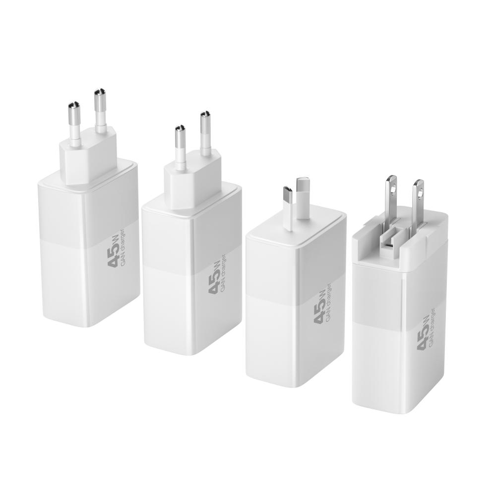 3-Port Gan Charger 45W الهاتف المحمول الهاتف المحمول شاحن سريع