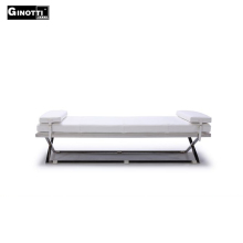 White leather single day beds for sale