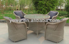 YHA020 GARDEN ROUND RATTAN TABLES AND CHAIRS PATIO FURNITURE