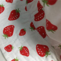 Baby Girl Cotton Poplin Strawberry Print Floppy Hat