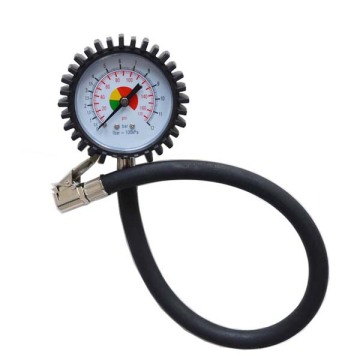 CT Airtools Factory Customized Heavy Duty Dial Car Tire Pressure Gauge with Hose Air Chuck