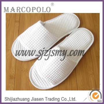 5 star white hotel bathroom slippers/100 cotton hote slippers with EVA or Anti-slip/hotel slippers with removable insole