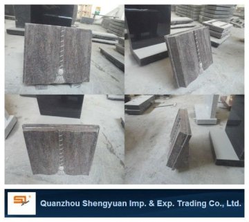 granite book tombstone