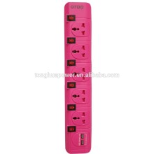 4/5/6 way surge protetor /overload protector smart usb power strip