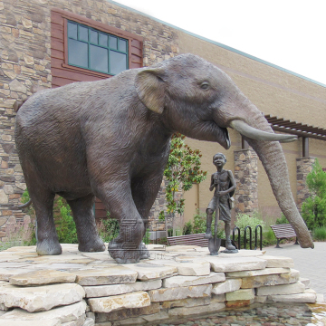 Garden Decorative nice patterns antique bronze elephants sculpture statue