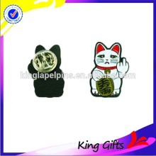 Custom lucky fortune cat soft enamel pin , cute lapel pin