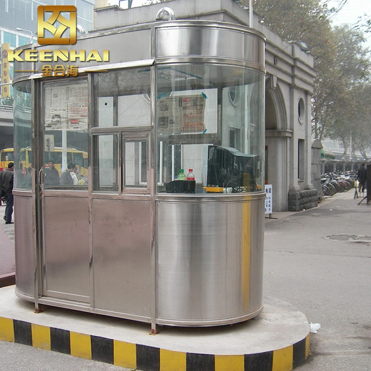 Customed Portable Stainless Steel Prefab Security Booth Kiosk