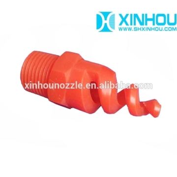 Industrial full cone spray cleaning plastic spiral cone nozzle