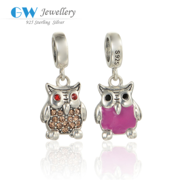 Jewelry Beads Owl Pendants Charms, Charms Wholesale, Custom Enamel Charms