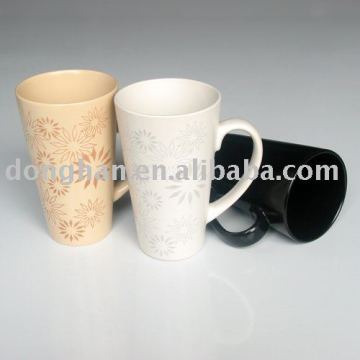 tall ceramic coffee mugs with printing flower oversized ceramic coffee mugs