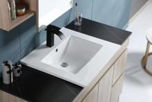 Rectangular thin edge ceramic bathroom vanity basin