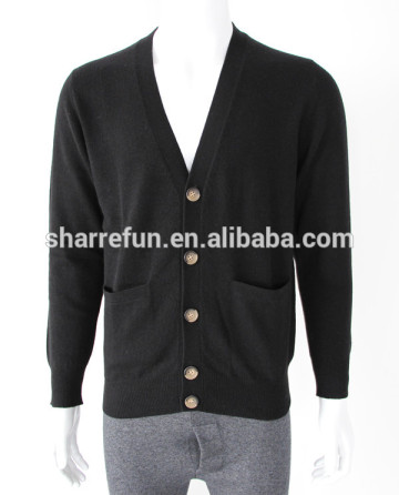 classic button cardigan v neck men cashmere sweater