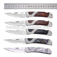 Etching Stainless Steel Bolster Pocket Knifes