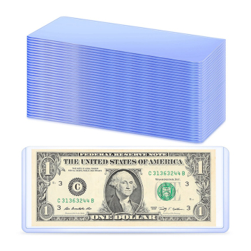 Ultra Clear Currency Toploader Sleeves for Bill Display Holders