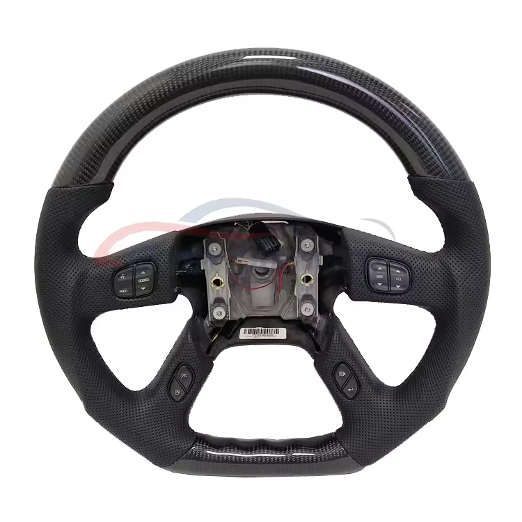 Chevrolet Silverado & Hummer H2 Carbon Fiber Leather Steering Wheel ...