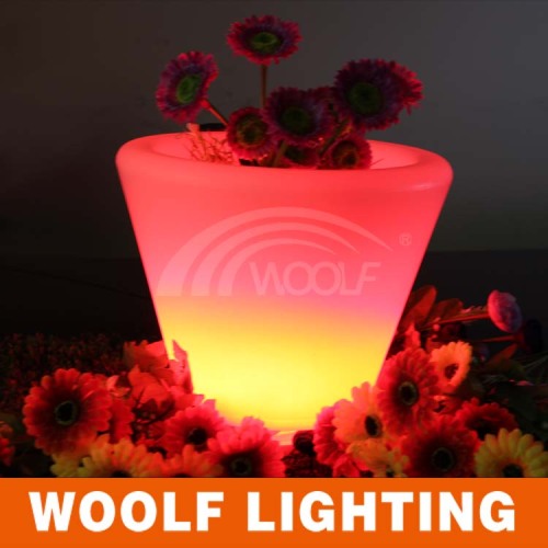 Cheap Plastic Commercial LED Light Flower Pots