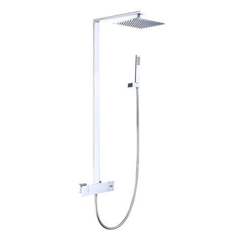 Luxury Square Brass Thermostatic Shower Kit