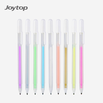 Joytop Custom Logo Pastel Gel Highlighter Pens - 10 Colors, 0.8mm Refill