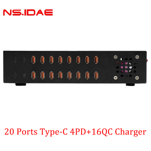 20 poorten Type-C 4PD+16qc-oplader