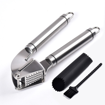 stainless steel silicone garlic press and peeler