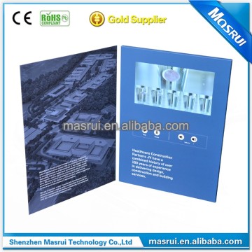 Hot selling digital lcd video brochure, video holiday greeting card