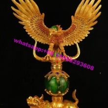 Chinese Ornament Collection: Golden Eagle, Sapphire, Emerald, Diamond, Amber Decorations for Gifts