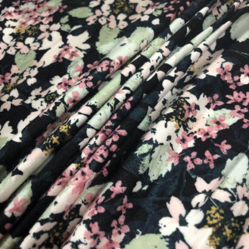 Printed Multi AOP Viscose Spandex Knitted S/J Fabric