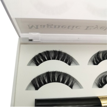 Waterproof eyeliner magnetic eyelashes pack false eyelashes