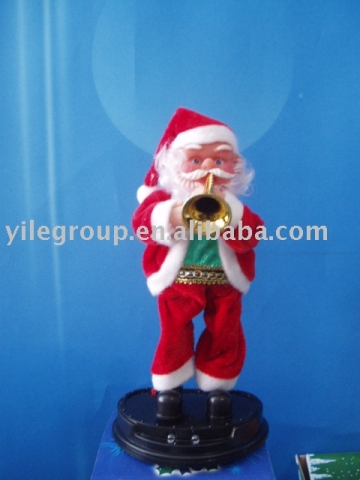 Santa blowing trumpet/santa toys/electrical santa