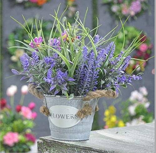 Plantas artificiales flores de lavanda falsas