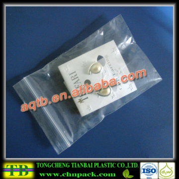 Clear Plastic jewelry bag with ziplock