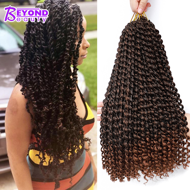 18 inch wholesale Passion Twist hair crochet braid fiber Passion spring twist hair curly spring curl hair crochet braid spring