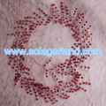 Branche perlée de cristal rouge pour la décoration de mariage
