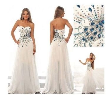 Sweetheart Beading A-line Prom Dress