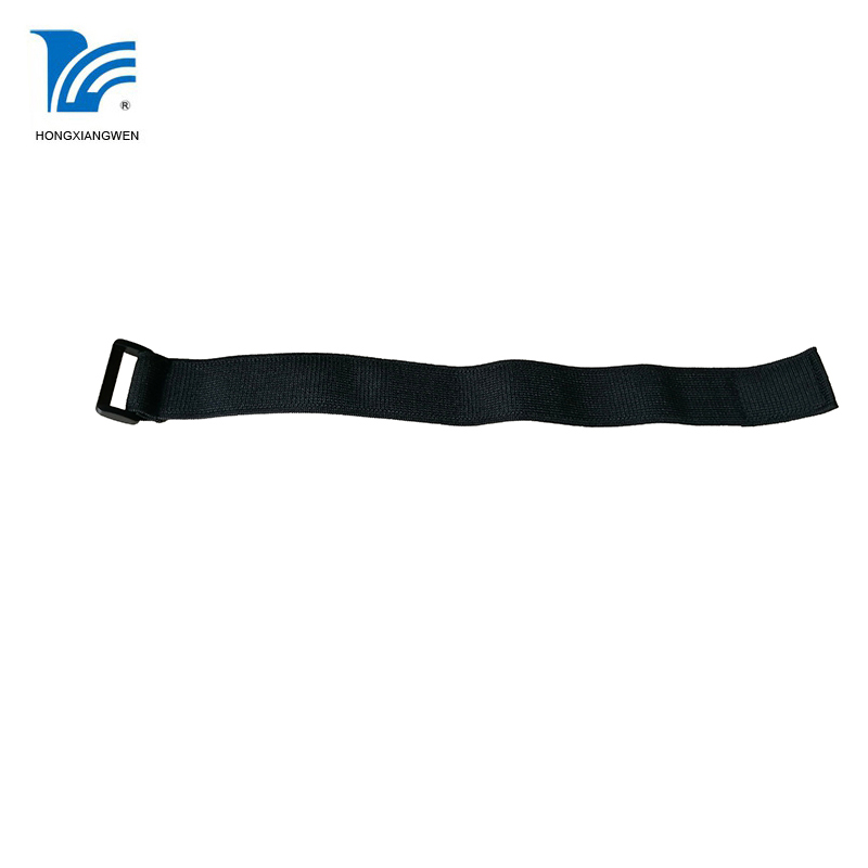 Zwarte elastische klittenbandband
