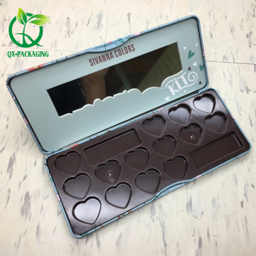 Hot selling cosmetic tin box for eyeshadow