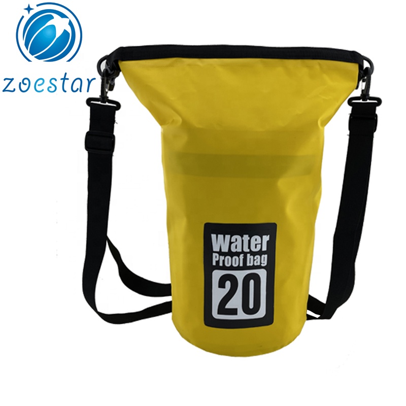 Waterproof 20L Roll Top Round Welded Tarpaulin Dry Bag Floating Outdoor Waterproof Sack Bag