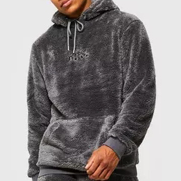 Sweat à capuche gris masculin en gros