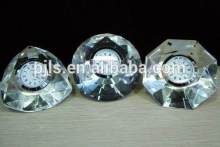 fashion crystal gift , crystal table clock, pyramid glass clock