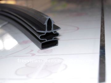 Magnetic stripe for screen door