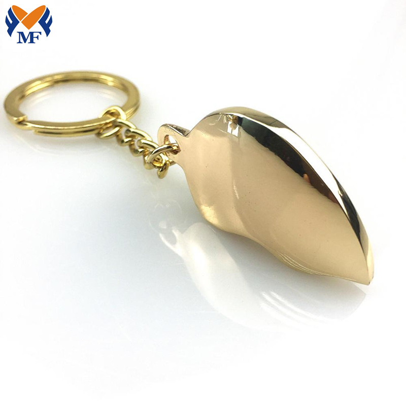 3d Gold Custom Keychain