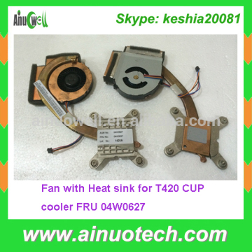 FRU 04W0627 laptop internal fan for Lenovo T420 CPU cooling fan with Heat sink laptop fans replacement
