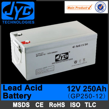 12v 250ah powerful sealed lead acid battery for regeneration system