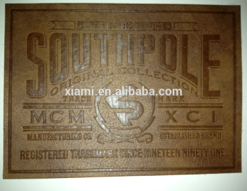 factory offer embossing words change color leather patch label